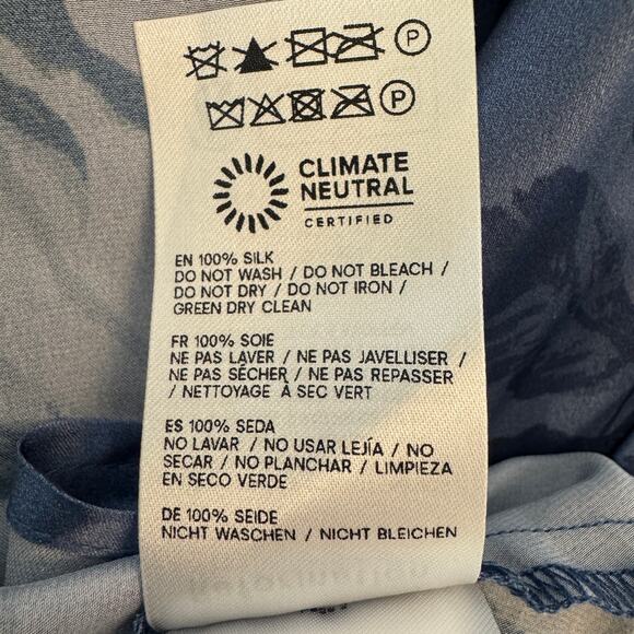 Reformation Veria Silk Dress Trieste Border - Picture 8 of 11